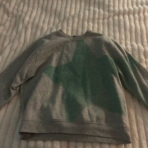 Gray Sweatshirt with Green Star